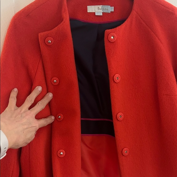 Boden Bright Red Wool Blazer - Picture 4 of 5